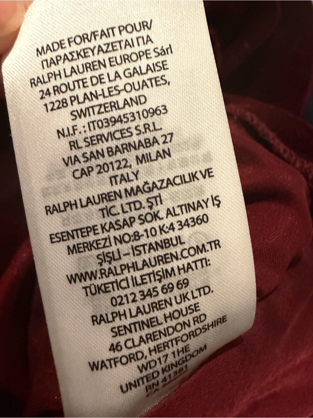 Lauren Ralph Lauren NWT Burgundy Velvet Draped Blouse Petite 12P - Picture 8 of 12